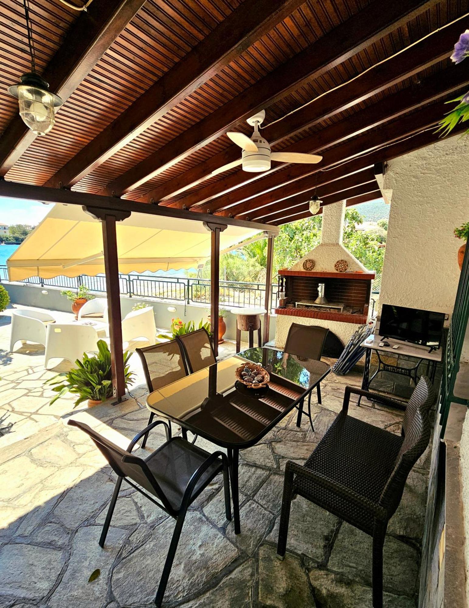 Polianthi Seaside House Villa Marathos  Luaran gambar