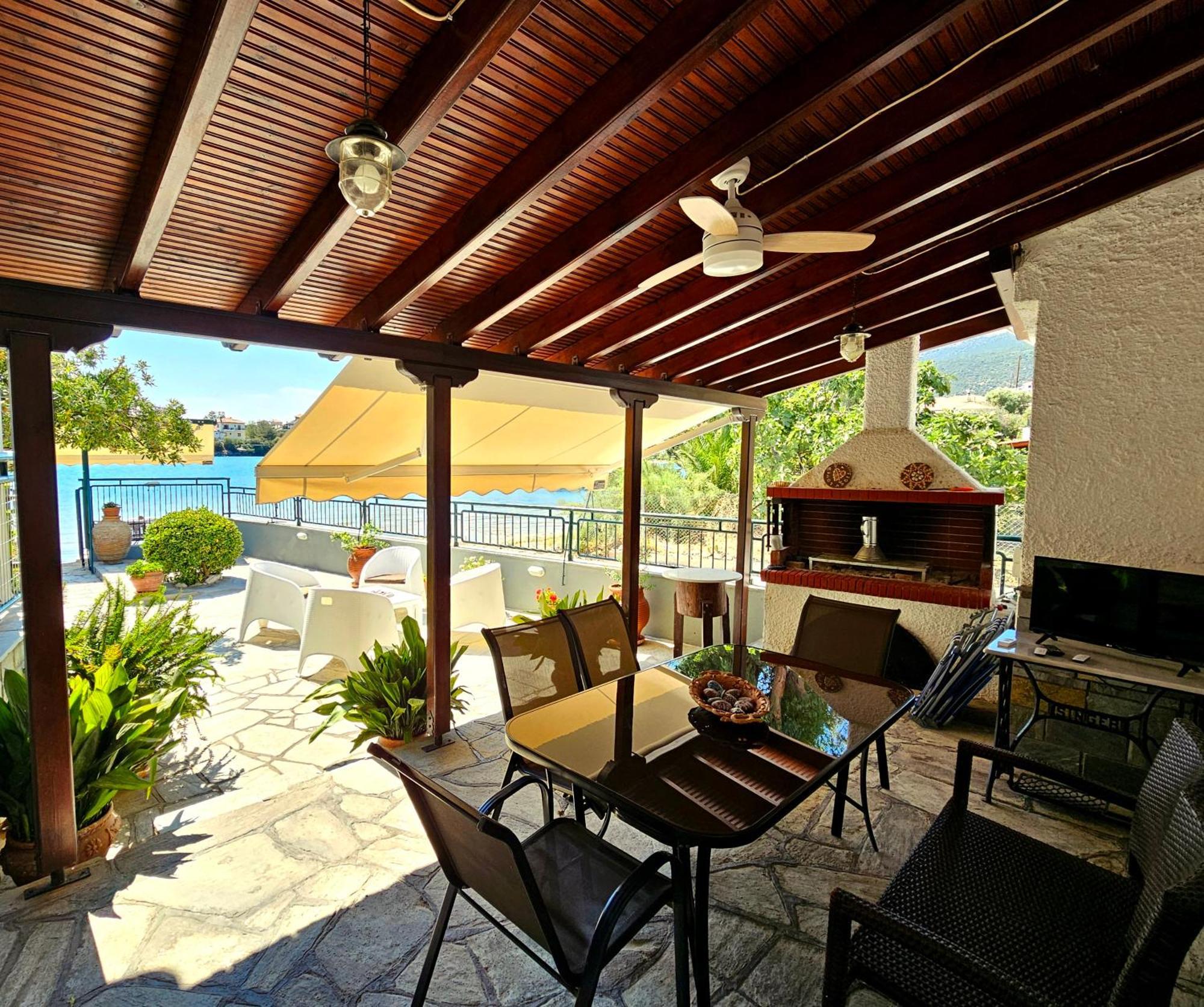 Polianthi Seaside House Villa Marathos  Luaran gambar
